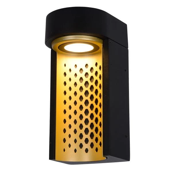 Lucide KIRAN - Lámpara de pared Fuera - LED - 1x10W 2700K - IP65 - Oro mate / Latón - detalle 2